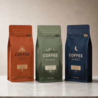 Sachet personnalisé en gros avec valve de dégazage, impression hélio, sachet à café haute barrière avec doublure en aluminium pour torréfacteurs