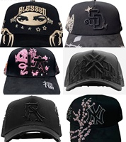 Nouvelles casquettes de style original noires avec strass et cristaux, broderie 3D, casquette ange flamme, casquettes de baseball à visière incurvée