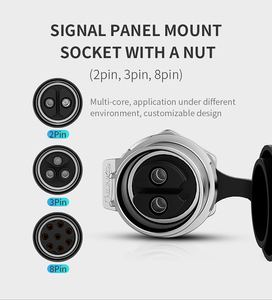 Cnlinko Lp28 2 3 8 Pin 8 pin kết nối cao hiện tại 50A nam và nữ không thấm nước Docking hàng không cắm kết nối - Product Image 3