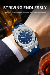 Montre mécanique de marque, cadran en cristal de luxe, boîtier en acier inoxydable, édition limitée, <span class=keywords><strong>calendrier</strong></span>, mouvement automatique 8215, 5 BAR étanche - Product Image 2