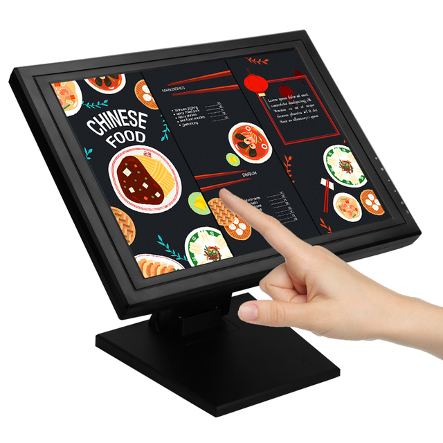 15 17 19 Inch LCD Touch Monitor Screen Flat Waterproof Touch Screen VGA/HD Pc Monitor Desktop Business Use for Pos