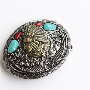 Boucle de ceinture Western Cowboy en alliage de zinc la plus vendue de Kaidi, pistolet Turquoise Ruby, Ret européen et américain - Product Image 5