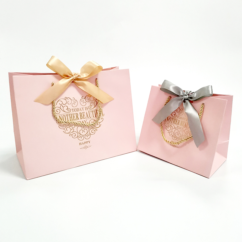Factory Supplier pink Paper Bag Custom Printed Luxury Gift Paper Shopping Bag Paper Bag Packaging