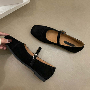 2025 Manufacturers Custom French Retro Shallow-mouth Shoes Spring and Autumn Women's Casual Flat Shoes - Product Image 3