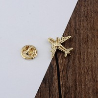 Broche Éblouissante Scintillante en Forme d'Avion, Exquise et Tendance, Ornements Chic pour Femme, Plaqué Or, Vente en Gros