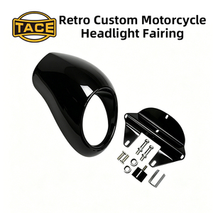 Cubierta de faro delantero vintage para motocicleta Harley 883 XL1200, máscara retro para faro, cubierta de faro en negro brillante o mate. - Product Image 6
