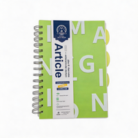 Carnet à spirales A5 avec couverture rigide en polypropylène et 4 séparateurs en PP pour étudiants, produit promotionnel