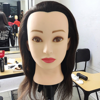 100 noir marron femme mannequin tête d'entraînement pour Salon de beauté école cheveux tressage et blanchiment formation Style droit cheveux humains