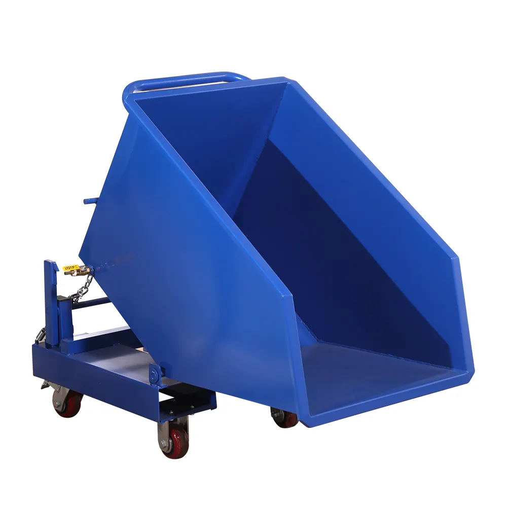 Hanyu Heavy Duty Steel Hopper Forklift Bin Tipper Self Dumping Hopper