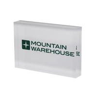 Blocs de logo en acrylique personnalisés sérigraphie impression numérique découpe laser gravure impression UV bloc Photo de marque d'entreprise Lucite