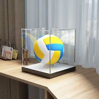 Support de présentation transparent en acrylique anti-poussière pour ballons de basketball et de football, boîte à objets de collection et autographes