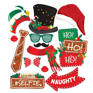 38 PCS Fiesta de <span class=keywords><strong>Navidad</strong></span> Photo Booth Props Kit Papel Sombrero de <span class=keywords><strong>Navidad</strong></span> fotografía divertida - Product Image 4