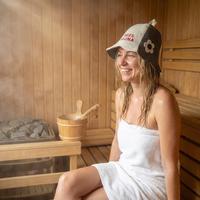 Votre marque, votre style : Chapeau de sauna personnalisé en feutre de pure laine, couleurs Pantone, pour la banya russe et le spa finlandais