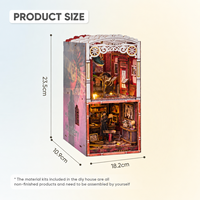 Kit de bricolage pour maison de poupée miniature, musée, suspente, artisanat en bois, métal, plastique, papier, lumière LED, puzzles 3D en bois, coffret cadeau