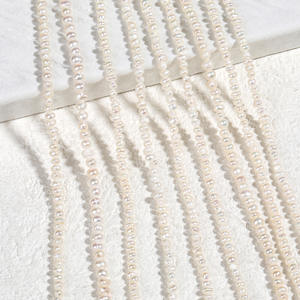 Mini perles d'eau douce naturelles de 1,5 à 1,8 mm, presque rondes, à fort éclat, petites, semi-finies, pour la fabrication de bijoux DIY, forme de pomme de terre - Product Image 3