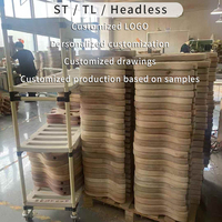 Corps de guitare électrique haut de gamme personnalisé en placage de bois de burl et résine, style ST TL, non fini, pour usine