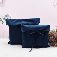Boîte-cadeau d'enveloppe de satin de velours imprimé de logo personnalisé sac d'enveloppe d'emballage pochette d'enveloppe de velours de poussière cosmétique d'enveloppe de sous-vêtements doux