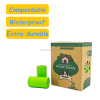 Sacs à déjections canines biodégradables en amidon de maïs compostable respectueux de l'environnement pour chiens - Fabriqué en usine certifiée