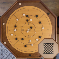 Jeu de société à crokinole classique de 27 pouces, idéal pour les familles, les amis, la dextérité et la surface de jeu pour deux joueurs de 22 pouces