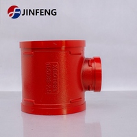 JINFENG PN10 Raccords de tuyauterie pour gicleurs d'incendie à basse pression Peinture de bouche d'incendie en fonte malléable en fonte ductile rainurée