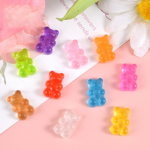 Cabochons colorés en forme d'ours gélifiés, perles lumineuses en résine en forme d'ours, breloques pour la décoration d'<span class=keywords><strong>ongles</strong></span> et la fabrication de bijoux - Product Image 4