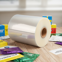 Rouleaux de film thermorétractable POF imprimé 12 microns pour emballage cadeau iPhone, découpeur coulissant, film rétractable pour bateaux, matériau d'emballage plastique