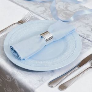 Assiette de présentation de luxe en porcelaine fine, bleu ciel, grande, vintage, pour mariage, écologique et durable, vaisselle en céramique - Product Image 4