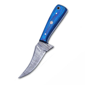 Couteau de chasse en acier Damas avec logo personnalisé OEM, manche en acier Damas, lame multifonctionnelle de survie en plein air - Product Image 5
