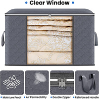 Sac de rangement non tissé anti-poussière et étanche à l'humidité pour couettes vêtements épaissi artefact mobile tissu PP pour l'organisation de la garde-robe