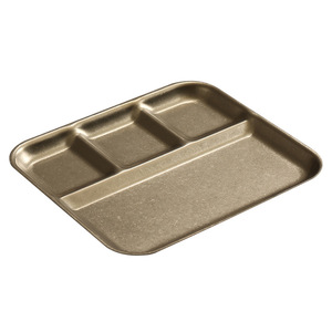 Stainless Steel Compartmentalized Barbecue Plate 4 Section <b>Dipping</b> Sauce Dish For Restaurant Use - Product Image 4