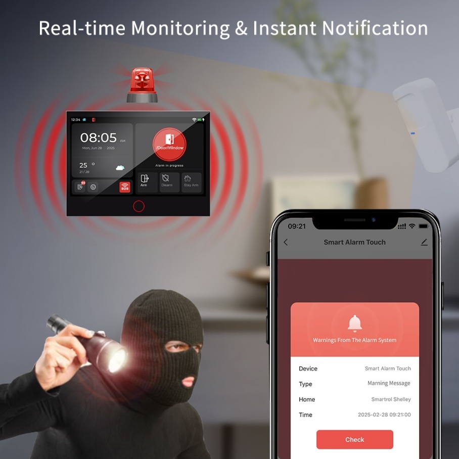 Glomarket Wireless Tuya WiFi 4G ABS Material Alarm System App Control 433Mhz Home Burglar Security · image 3