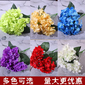 Flores de Hortensia Artificiales de Seda, Alta Simulación, Decoración para Bodas, Rosa, Amarillo, Rojo - Product Image 6