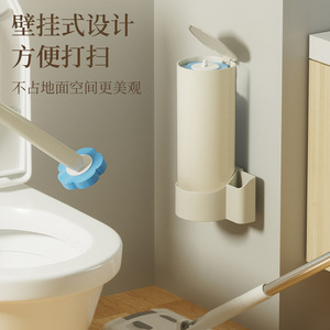 Toilet <b>Brush</b> With Replaceable Head Long Handle Wall Mountable For Bathroom Cleaning - Product Image 3