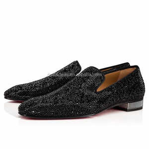 Mocasines de Ante con Cristales y Purpurina de Cuero Genuino para Hombre, Talla 47, Zapatos de Vestir con Pedrería, Mocasines Oxford para Hombre - Product Image 6