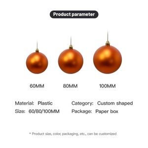 Factory Wholesale Luxury Handmade <strong>Christmas</strong> <strong>Tree</strong> <strong>Hanging</strong> Balls Matte Plastic Baubles Waterproof Halloween Party Decoration - Product Image 4
