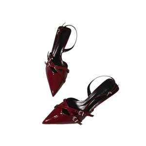 2026 Summer Women's British Style Pointed <b>Toe</b> Stiletto <b>Heel</b> <b>Closed</b> <b>Toe</b> Sandals - Product Image 5