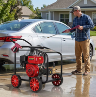 Nouvelle machine de nettoyage à jet d'eau haute pression, 250 bars, 15 L, type chariot, moteur à essence Lifan 15 CV, démarrage électrique, économe en énergie