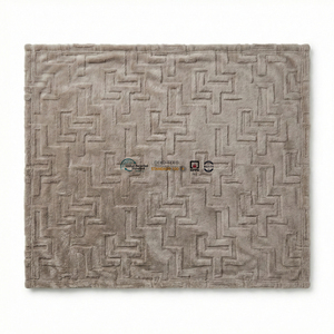 Couverture en velours jacquard 3D, douce et chaude, pour hôtels de luxe, yachts et locations de villas privées - Product Image 1