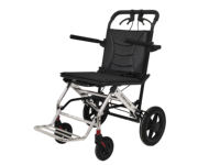 Fauteuil roulant manuel compact en alliage d'aluminium ultra-léger, petites roues arrière, pliable, pour les voyages, l'aéroport, l'avion, l'extérieur