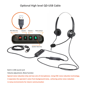 Proolin nhà máy f750d tai nghe RJ9/USB/3.5 mét trung tâm cuộc gọi Tai nghe cho <span class=keywords><strong>VoIP</strong></span> sản phẩm - Product Image 5