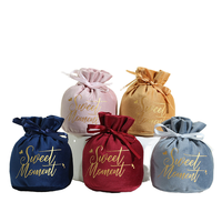 Sac de rangement rond en velours conçu sur mesure pour dames drôle Festival de Pâques lapin oreille cordon anneau étui