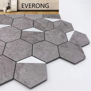 Carrelage auto-adhésif en gros d'usine peler et coller autocollant dosseret carrelage hexagone carreaux de mosaïque - Product Image 6