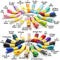 Lacets plats personnalisés de 20 mm en polyester satiné soyeux et doux, fantaisie, larges et colorés, pour chaussures de danse à talon compensé