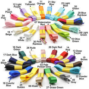 WEGOODZF Custom 2 cm nastro di raso piatto lacci 4/5 pollici colorati in seta di poliestere per scarpe da donna con zeppa - Product Image 2