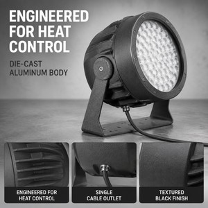 Projecteur LED extérieur haute puissance à contrôle thermique intégré avec support <span class=keywords><strong>en</strong></span> U robuste pour façade de centre commercial - Product Image 2