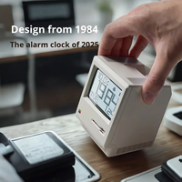 Nuevo Reloj Despertador Electrónico Creativo Macintosh, Estilo Retro Clásico, Pantalla LED Digital con Temperatura y Calendario de Año