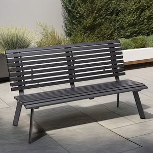 Banc de jardin en aluminium au design moderne, terrasse extérieure, 2 places, gris foncé, 150 x 88 x 64 cm, <span class=keywords><strong>Jarden</strong></span> JD4119 - Product Image 1