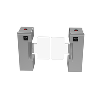 Barrière pivotante de sécurité pour campus, en acier inoxydable, avec lecteur d'empreintes digitales, tourniquet piétonnier, équipement de contrôle d'accès
