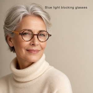 Gafas de Lectura con Filtro de Luz Azul, Montura Redonda, Estilo Vintage con Patillas de Madera para Hombre y Mujer - Product Image 4