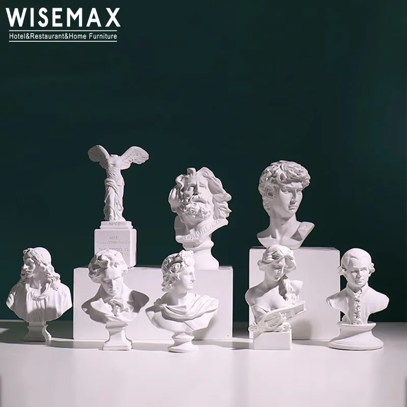 Wisemax Móveis Estátuas gregas antigas para decoração de sala de estar, console, mesa, escultura decorativa em resina para corredor de hotel